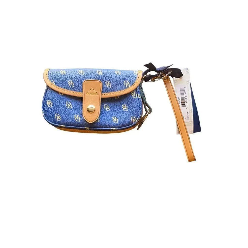 NWT Dooneyย & BourkeโBlueโMonogramโWristletโFlapโWalletโPouchโHeartโPinkโCharmโNe